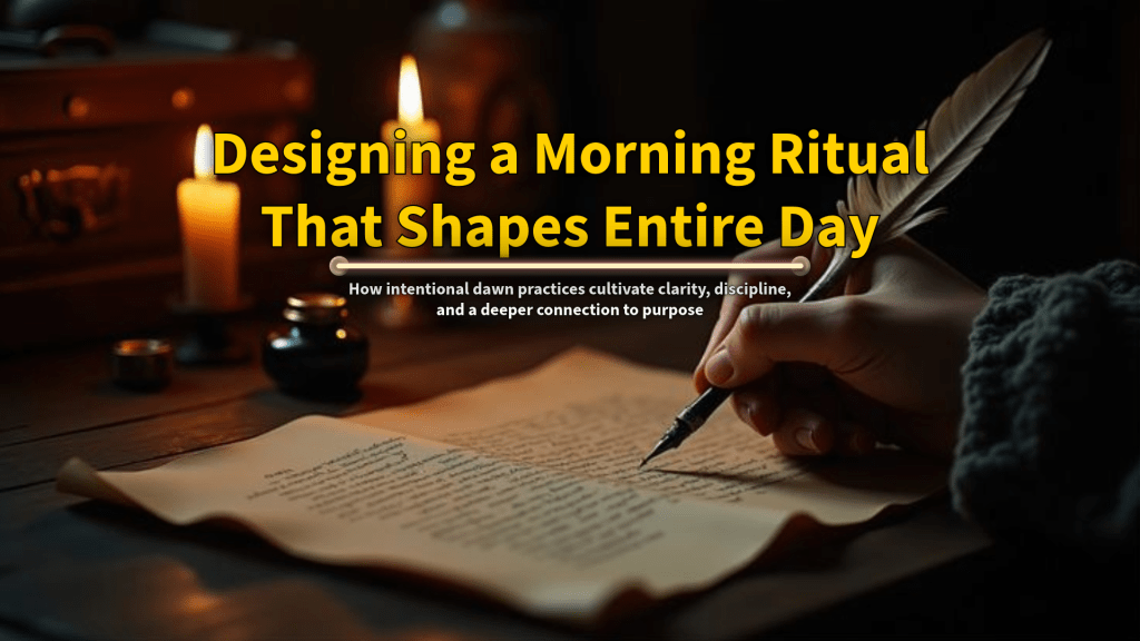 Designing a Morning Ritual That Shapes Entire&nbsp;Day